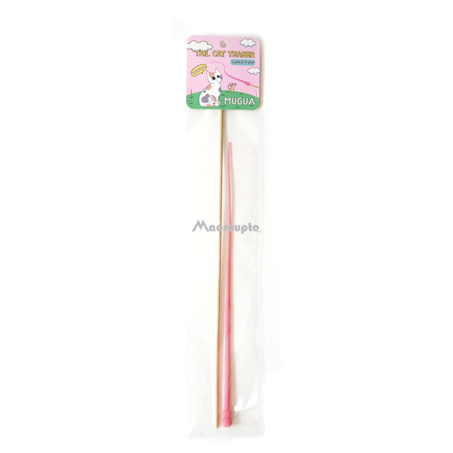 Interactive Cat Toys Simulated Mouse Tail Cat Teaser Toy Silicone Funny Stick Long Tail Mouse Tail Kitten Teaser Stick for Cat