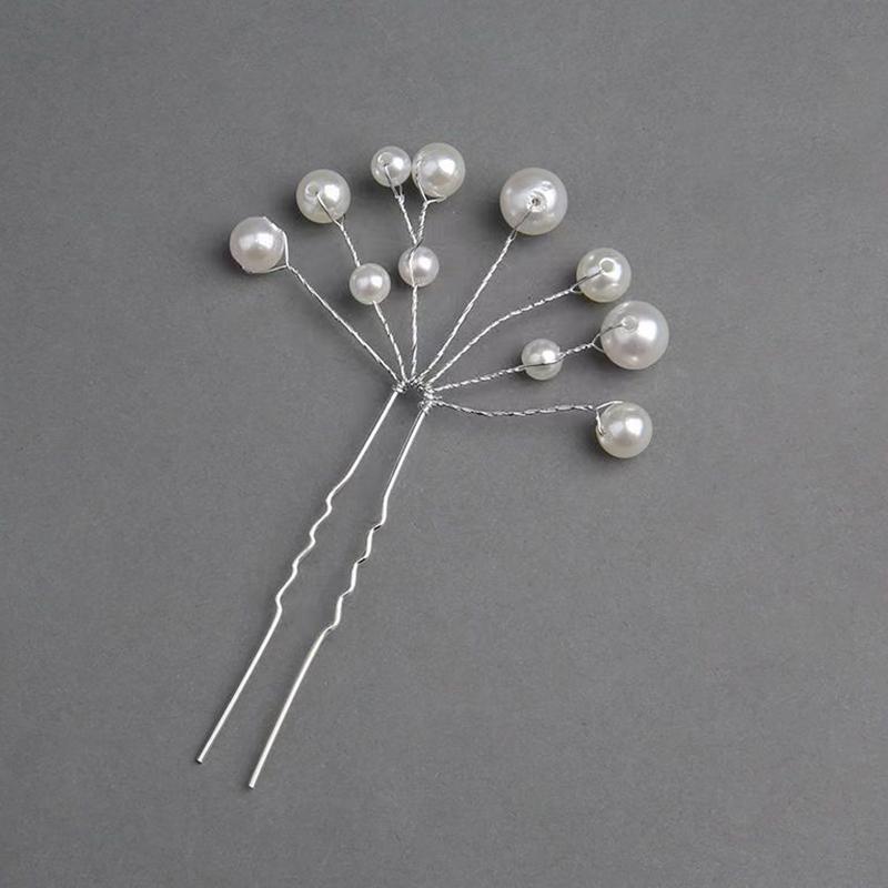 Pearl Hair Pins Pearl Crystal Bobby Hair Pin Wedding Hair Accessories Pearl Shaped Hair Pins For Brides Bridesmaids Women