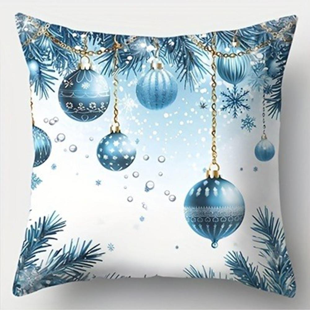 Merry Christmas decoration pillow cover Christmas Tree color ball pattern living room Sofa cushion cover room home decoration