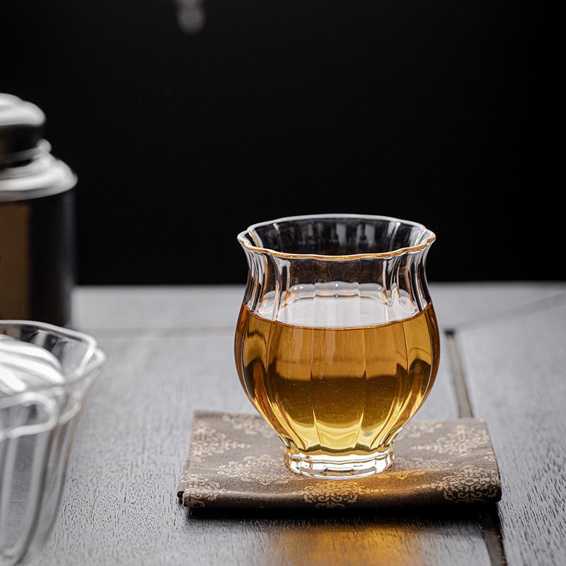Janpanese Style Heat-Resistant Glass Teacup Transparent Master Cup Household Kung Fu Tea Set Teaware Decorative Accessories