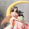 European-Style Hand-Painted Moon Fairy Girl Resin Figure for Desktop Decoration and Collection