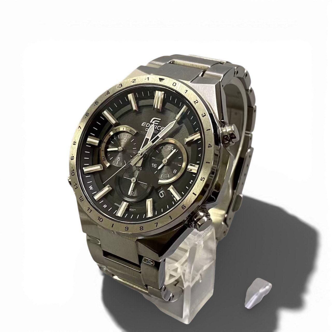 c23 CASIO EDIFICE Casio EDIFICE EOW-T660 Silver Watch Digital Watch Men s Digital Solar Men s k02i