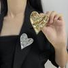 Luxurious Exaggerate Heart Shape Brooch for Women,Vintage Stainless Steel Pins Broochs,Special Jewelry Mother's Day Gift