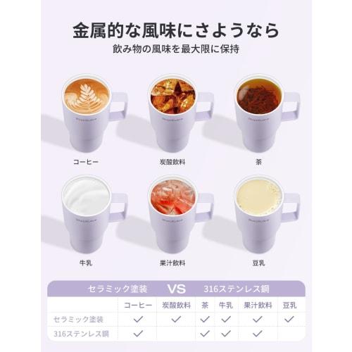 Blackube Ceramic Tumbler with Straw, Handle, 800ml Coffee Kettle, Vacuum Quencher, Keeps Hot or Cold, Vacuum Insulated Wide Mouth, Large Capacity, Dir