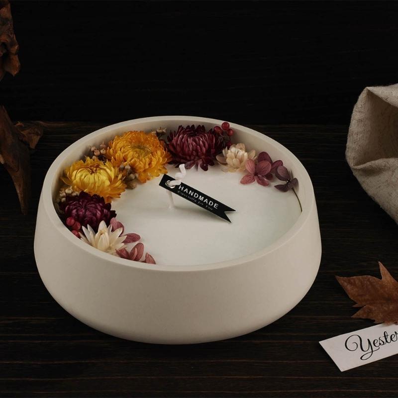 Concret Bowl Mold Candle Container Bowl Molds Pen Holder Gypsum Mould Flowerpot Cement Mold DIY Exploy Resin Molds Home