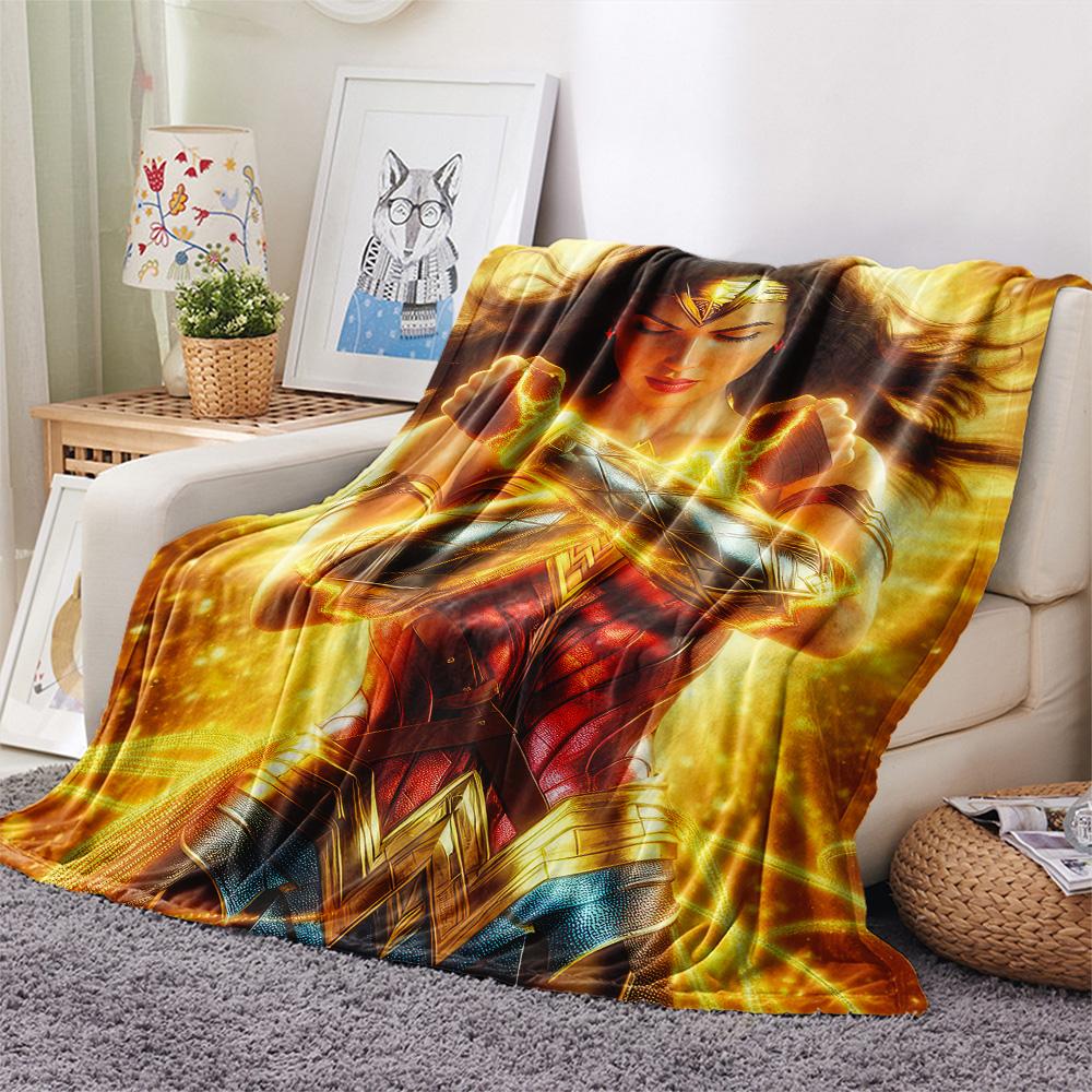 Wonder Woman Flannel Blanket, Warm Comfortable Throw for Home Use, Perfect Gift for Superhero Fans, Cozy for Living Room