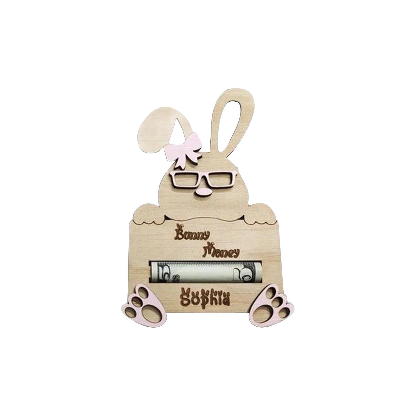 

Банку для денег в виде пасхального кролика — уникальная идея для подарка на Пасху One Size розовый