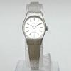 Used C180 [Working/Antique/Battery replaced] ORIENT Orient Quartz Oval Case Bracelet Type Ladies Watch