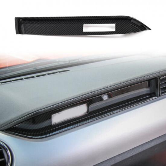 Co-pilot Dashboard Decor Cover Trim Panel For Ford Mustang 2015-19 Carbon Fiber