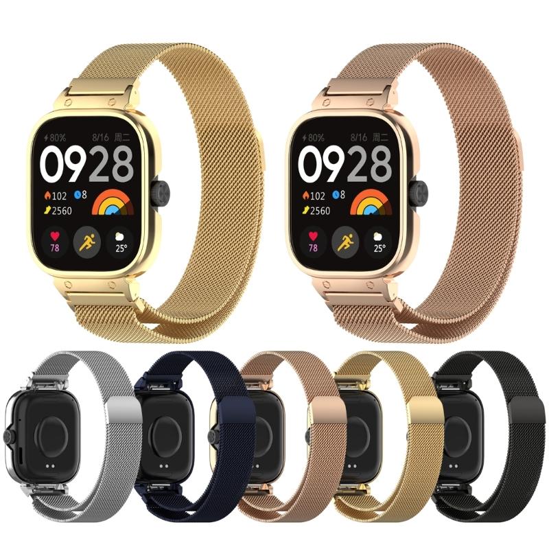 Upgradess Metal Replacement Band Elegant Smartwatch  Watch Band Elegant Metal Strap Watch Accessories for  Watch 5