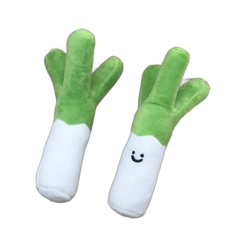 Creative Green Onion Plush Keychain Ugly Cute Cartoon Doll Bag Pendant Funny Ornament Accessory