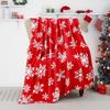 1pc Christmas Red Throw Blanket White Snowflake Throw Blanket Xmas Winter Holiday Cozy Fuzzy Plush Throw Blankets Super Soft