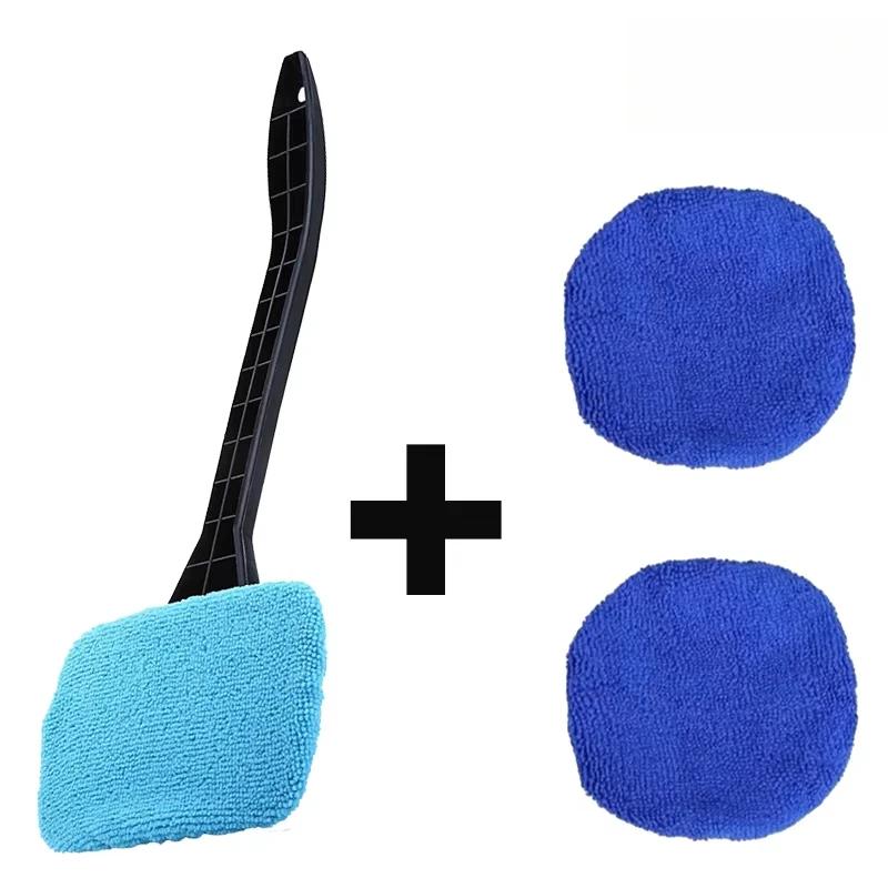 Car Window Cleaner Brush Kit Windshield Wiper Microfiber Wiper Cleaner Cleaning Brush Auto Cleaning Wash Tool Long Handle