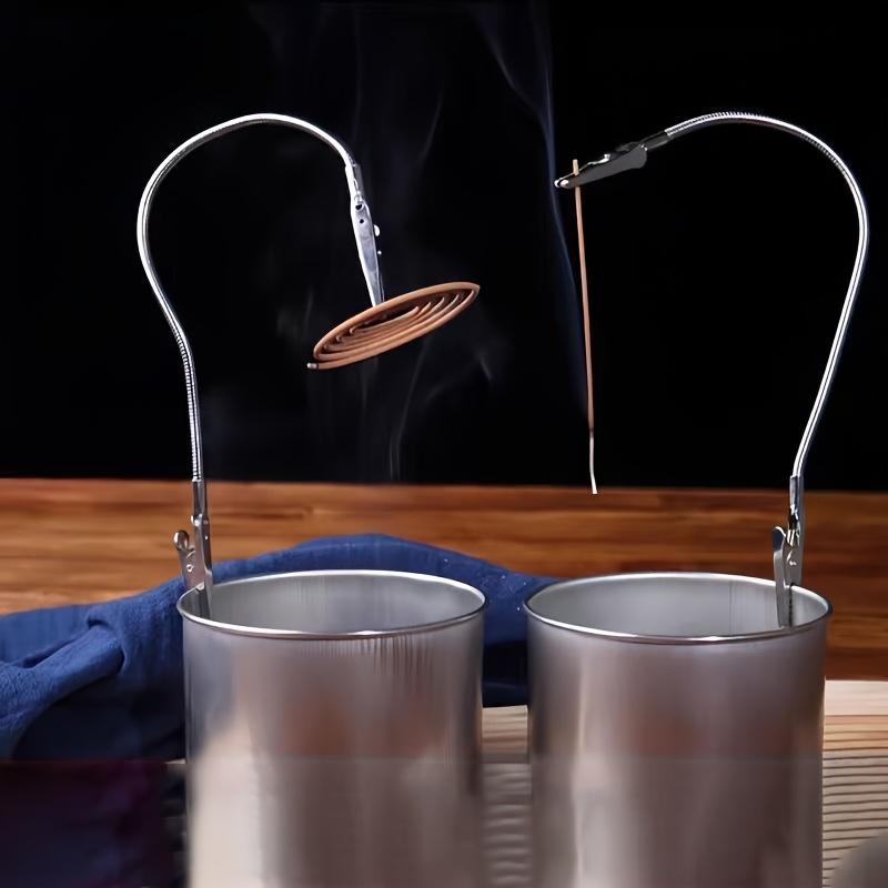 3pcs Metal Portable Vertical Mosquito Coil Holder Stand - Adjustable Dual Alligator Clips, Heat-Resistant & Anti-Tilt Design for Indoor/Outdoor Use