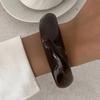 SHIXIN 3 Styles Retro Brown Irregular Resin Wide Bracelets for Women Boho Stackable Thick Acrylic Bracelet Bangles Party Jewelry