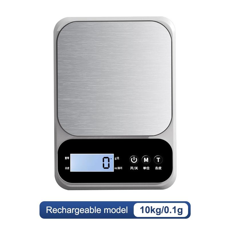 10Kg Kitchen Scale Baking Gram Weight Scales Lcd Display Rechargeable Electronic Table Scale Personal Healthy Diet Food Scale
