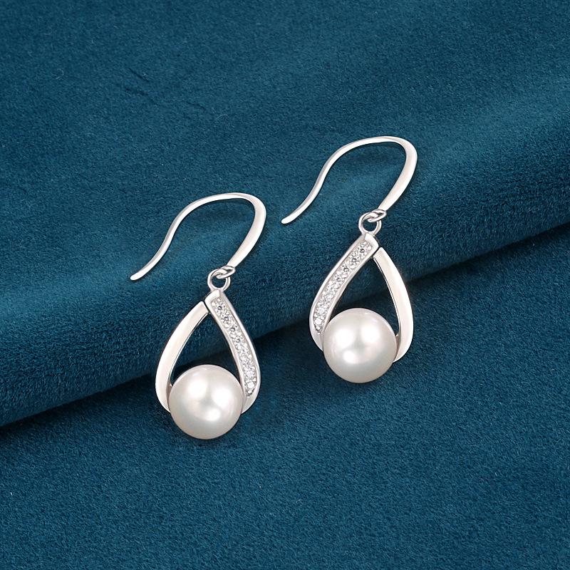 S925 Sterling Silver Pearl Water Drop Earrings for Women - 2026 Fashion, Versatile, Light Luxury. 925 Sterling Silver