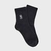 MLB Small Logo Lettering Embroidered Mid-calf Socks NY (Black)