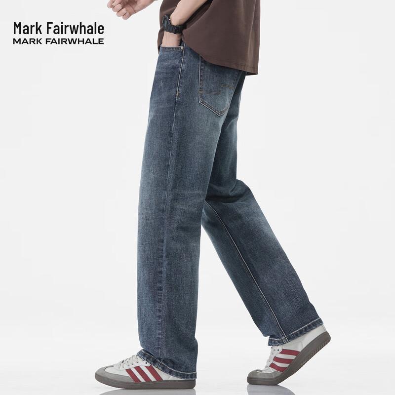 Mark Fairwhale Men's American Retro Loose Straight Leg Jeans