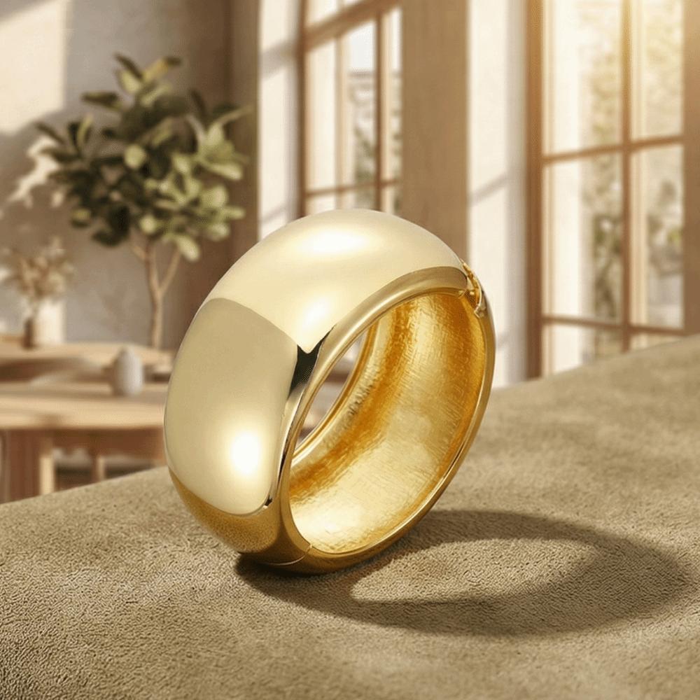 Textured Exaggerated Bracelet Geometry Wide Side Bangle Fashion Simple Metal Bracelet Party