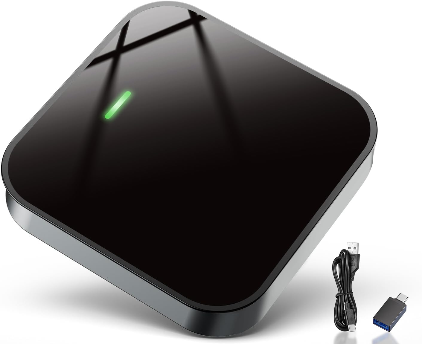 

Беспроводной адаптер VVCAR CarPlay, 5 ГГц Wi-Fi, Навигация, Музыка, Siri, Звонки и сообщения, Онлайн чёрный