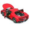 Bburago Ferrari 296 GTB Hybrid 830HP V6 2021 Red Mini Car Diecast Car Finished Product 1/18 18-16018