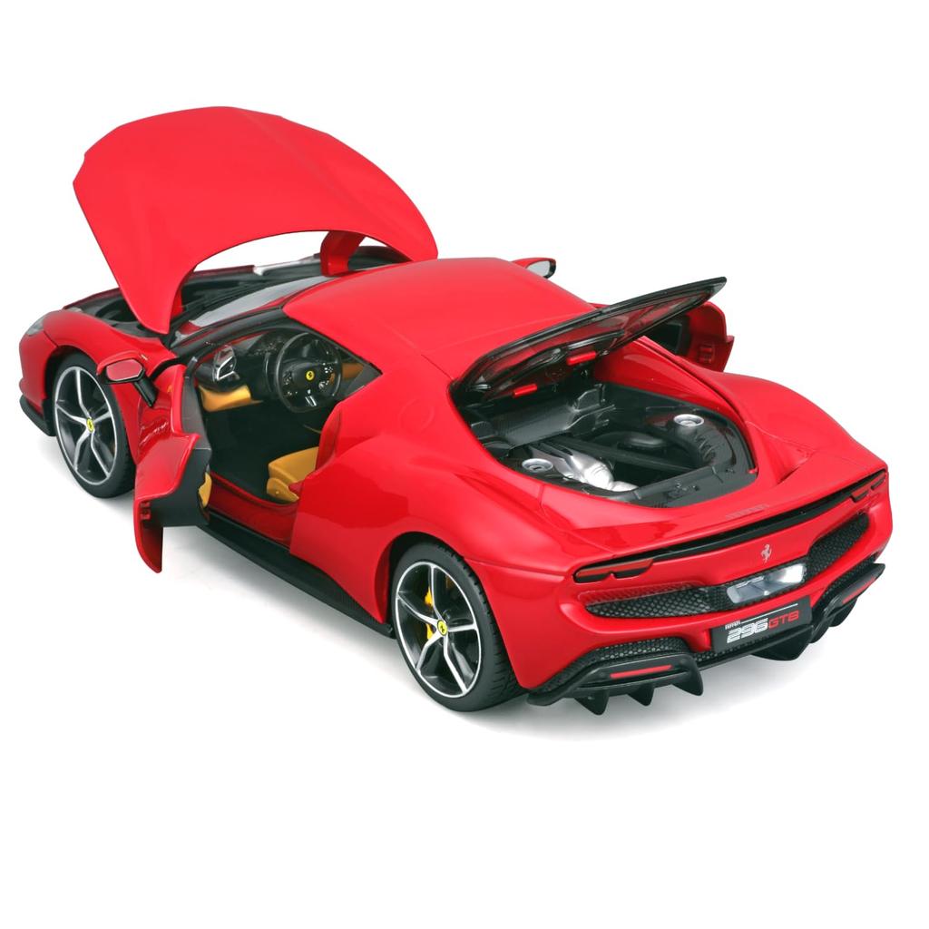 Bburago Ferrari 296 GTB Hybrid 830HP V6 2021 Red Mini Car Diecast Car Finished Product 1/18 18-16018