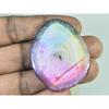 38X47X06MM Enhanced Solar Druzy Agate Fancy Cabochon Loose Gemstone 104Cts. B-354