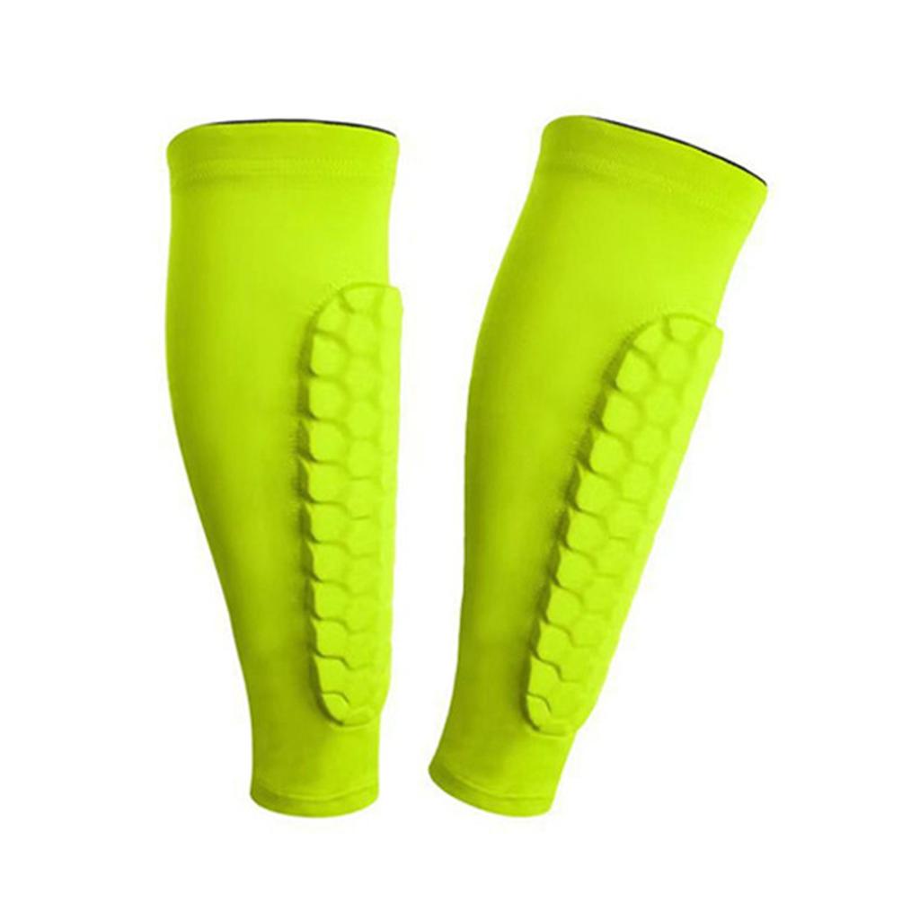 2pcs Shin Guards Football Basketball with Honeycomb Padding Breathable Nylon Anti Impact Sport Leg Protectors for Kids Adults