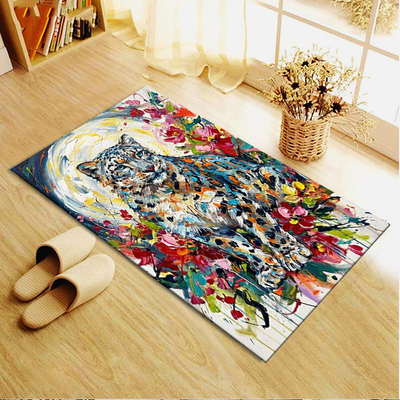 2025 New Snow Leopard Animal Carpet Rug for Living Room Bedroom Home Sofa Decoration,Kids play Non-slip Floor Mat114
