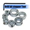7 Sizes Carbon Steel Drill Guide Stop Collars Controller Set Precise Depth Control For Wood Plastic Drilling Operations
