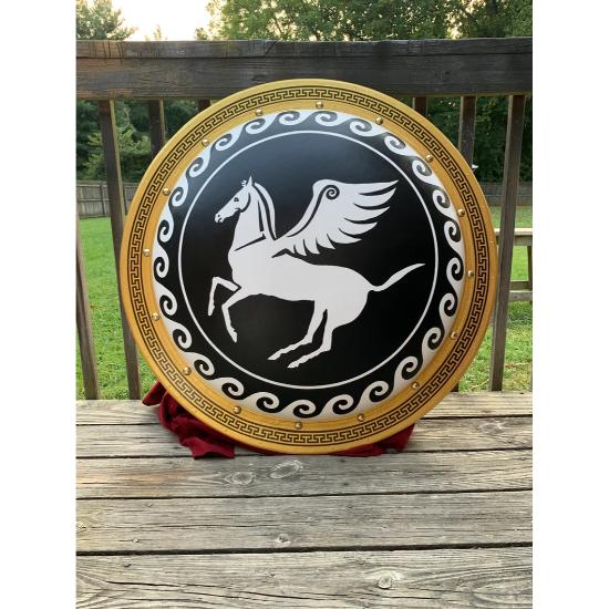 Medieval Armor Horse Authentic Ancient Greek Hoplite 24" Shield Black