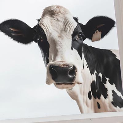 Autocolante de Perete Vaca Animal Desen Animat Creativ Uși de Sticlă și Ferestre Înfrumusețare Acasă Autocolante Decorative pentru Ferestre