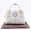 Celine Mini Boston Handtasche 2004 Olympische Spiele Athen Limited Weißes Nylon-Canvas/Leder Damen Gebraucht