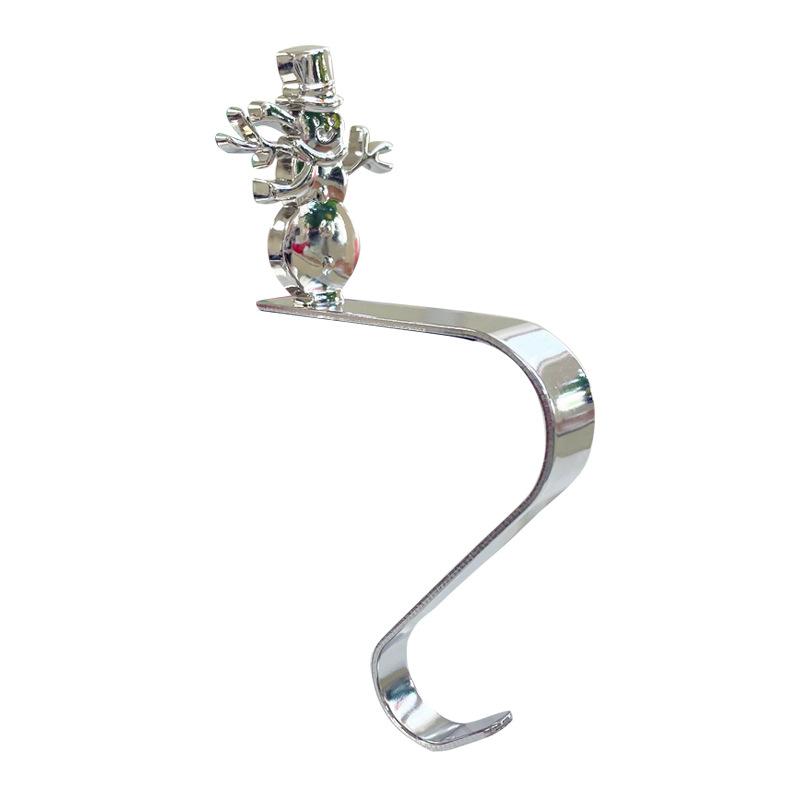 

2 шт. Гачок для різдвяної панчохи - B-подібний підвісний гачок для каміна для настінного декору та панчох на камінній полиці Snowman білий