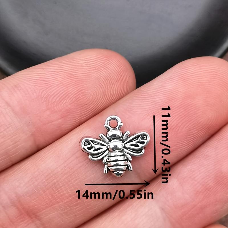 20 Bohemian style bee pendants, DIY handmade jewelry accessories, made of zinc alloy material, necklace, bracelet, earring produ