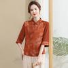 Elegant New Chinese Style Short-Sleeved T-Shirt for Middle-Aged Women