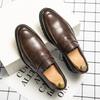 Men Thick Soled Loafers Shoes Leather Dress Shoes Men Outdoor Walking Shoes Comfortable Men Party Wedding Office Large Size Shoe