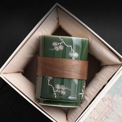 Chinese Green Teacups Household Teaware Master Cup Kung Fu Tea Set Tea Ceremony Drinkware Porcelain Mugs Vintage Bowls Coke Cup