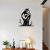 2D Wolf Head Metal Wall Art Laser Cut Iron Rustic Modern Decor Outdoor Home Wall Decor Ideal Gift