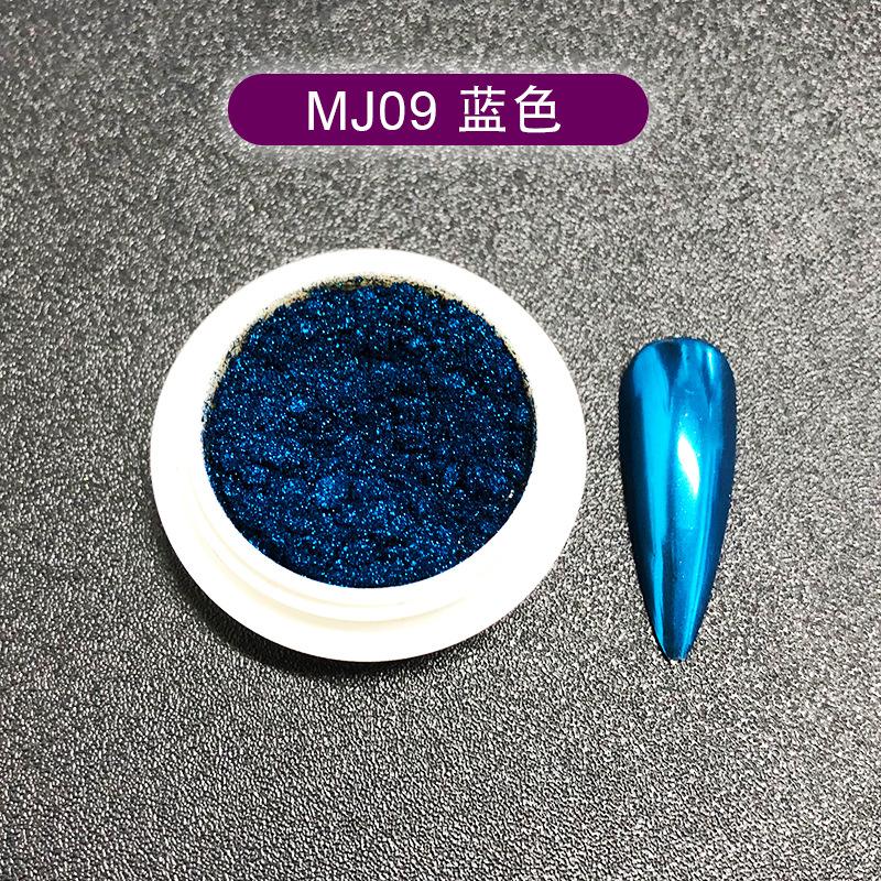 2pcs Nail Mirror Powder Electroplated Metallic Mirror Powder High Glitter Flash Laser Titanium Gold Powder Multi-color Optional Nail Art Tool