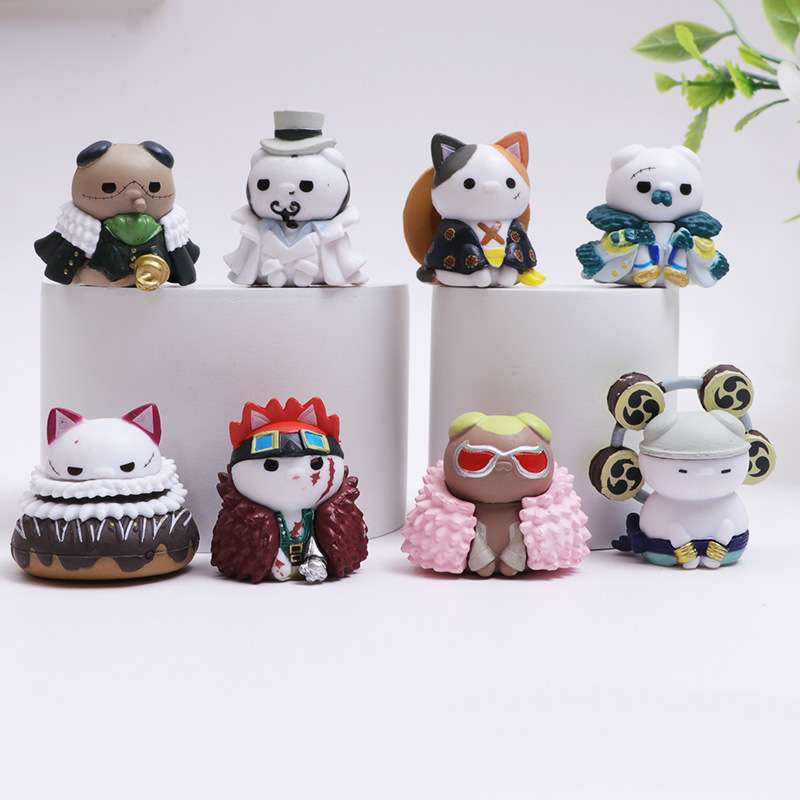 Mini Piece One Cat Cartoon Doll Decoration Car Decoration Plastic Model Figure