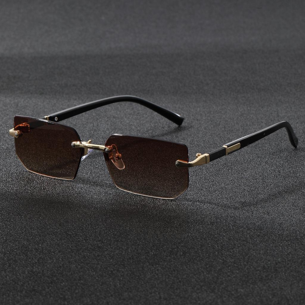 New Frameless Fashion Sunglasses Trend Rimless Cut Edge Shades Versatile Sun Glasses For Men Women