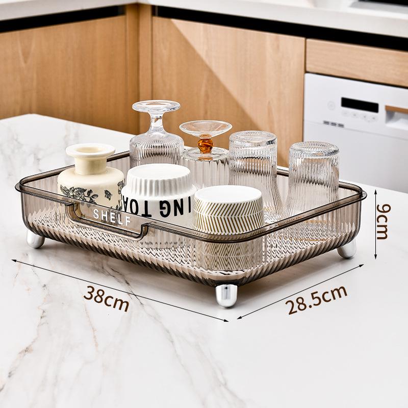 

Luxury Tabletop Cup and Plate Draining Rack with Storage Tray No Specific Size