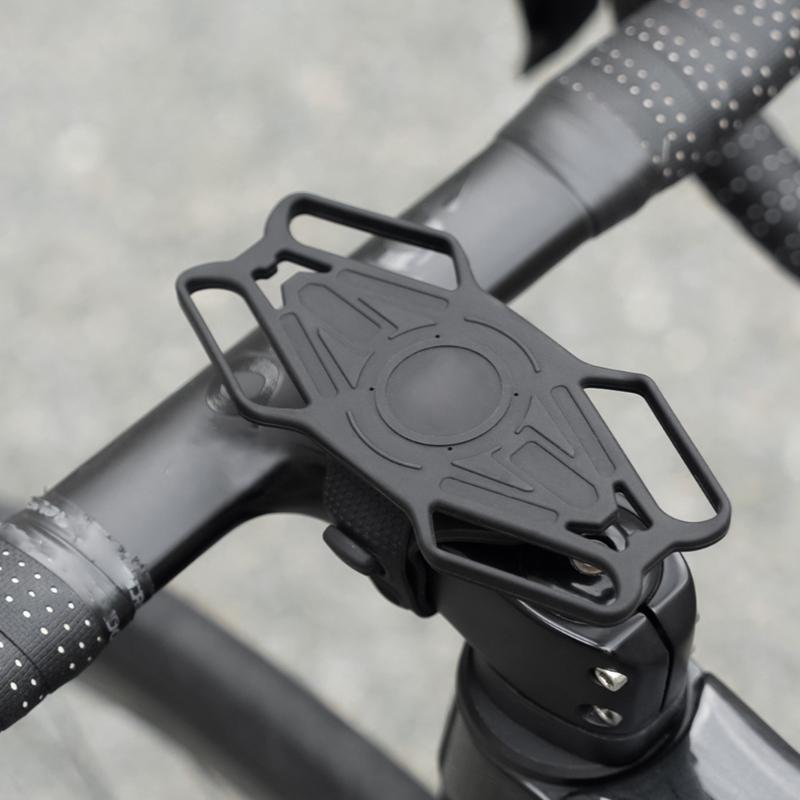 Elastic Silicone Cycling Phone Mount Nonslip Edges Secure for 4-7Inch Smartphones Vibrations Resistance