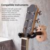Guitar Wall Mount Hanger Solid Wood Guitar Hanger Wall Hook Holder Stand with Metal Steadying Bars for Acoustic