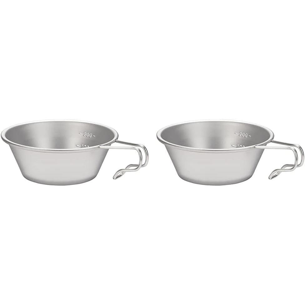 Snow Peak Stainless Sierra Cup E-203 Stainless Steel Sierra Cup Lightweight Outdoor Camping ( 2)