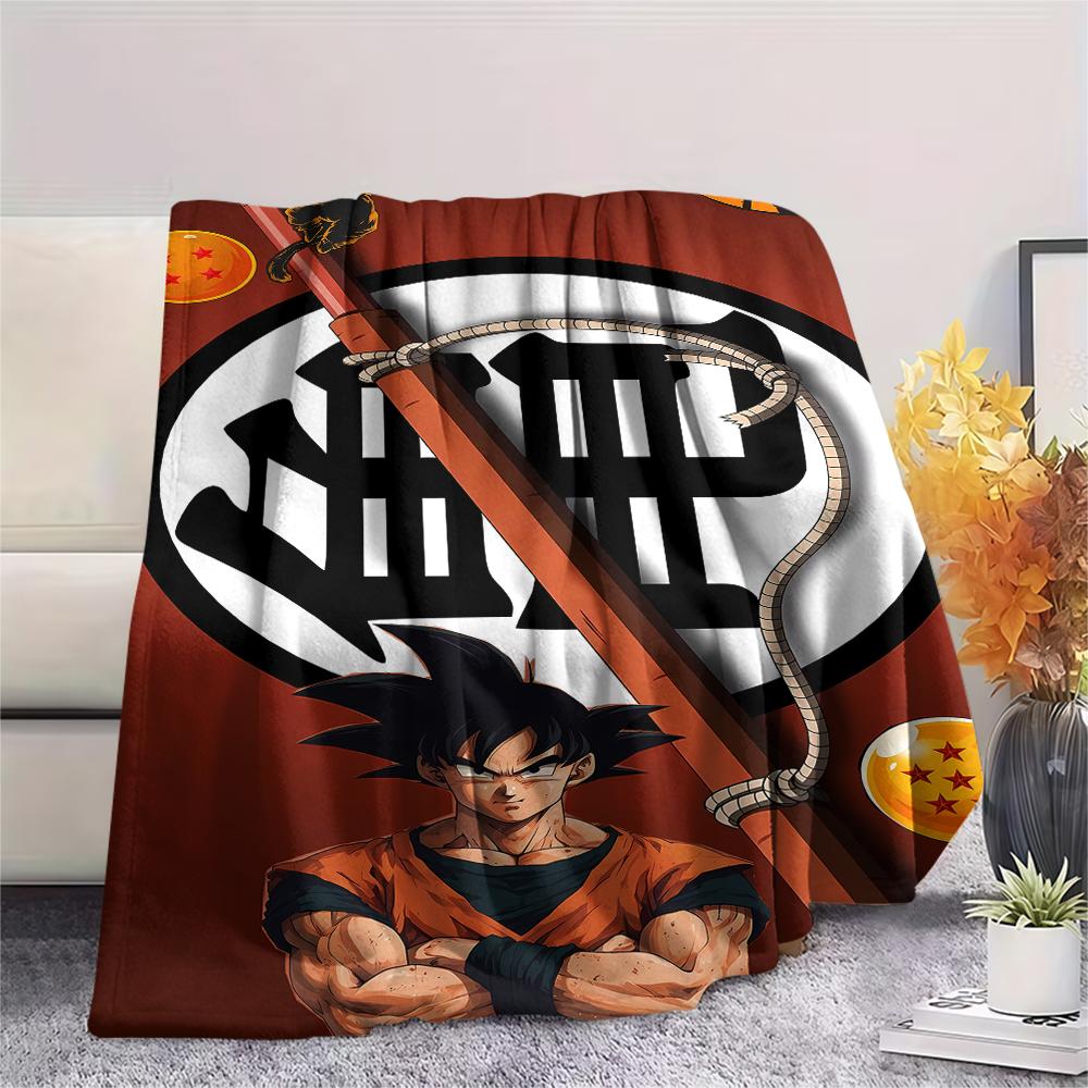 Coperta in Flanella con Stampa Personaggi Dragon Ball, Alta qualità Confortevole per Tutte le Stagioni, Arredamento per la Casa, Calore e Comfort, Perfetta per Regali di Natale