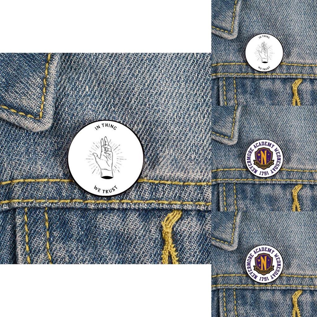 Wednesday Addams Brooch Thing Unique Badge For Dress Up