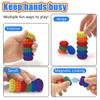 6Pcs/Set Sensory Silicone Textured Toy Magnetic Stress Relief Roller Anti-anxiety Fidget Toy
